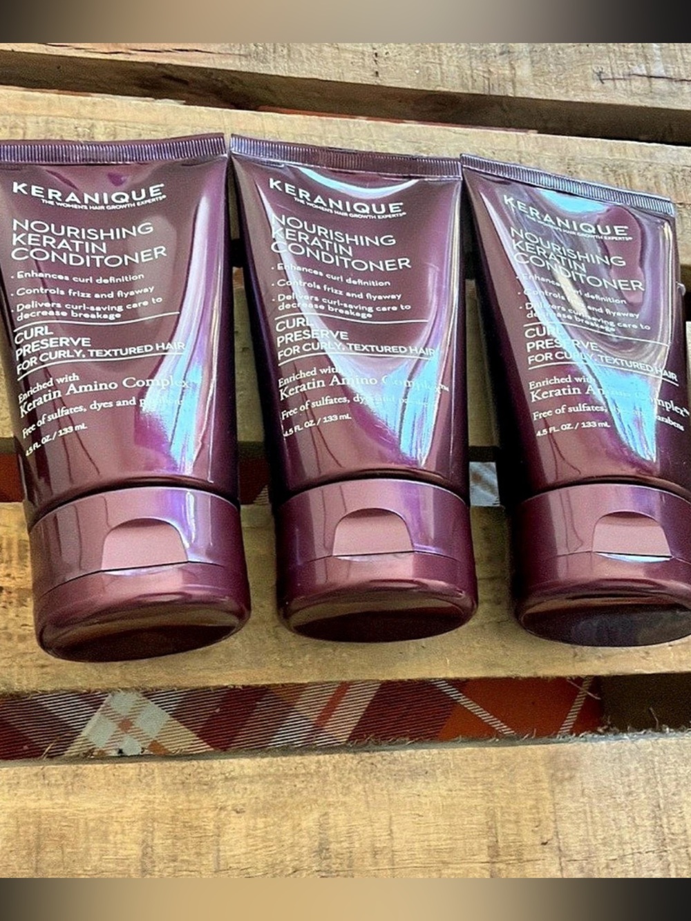 Keranique Nourishing Keratin Conditioner Curl Preserve 3-Piece Set